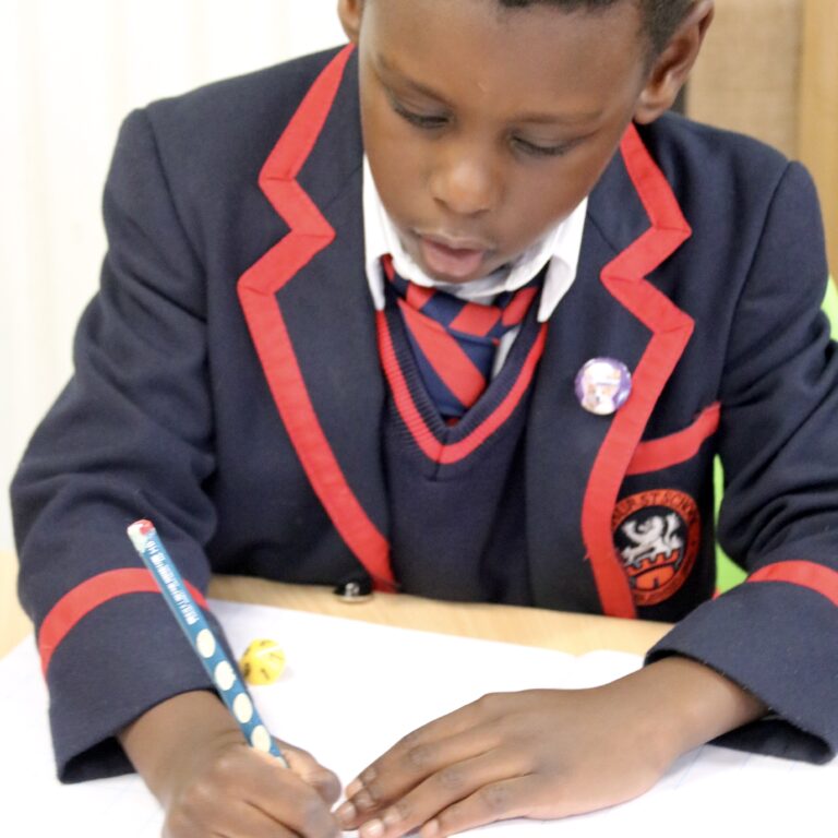 boy writing