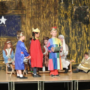 children on stage