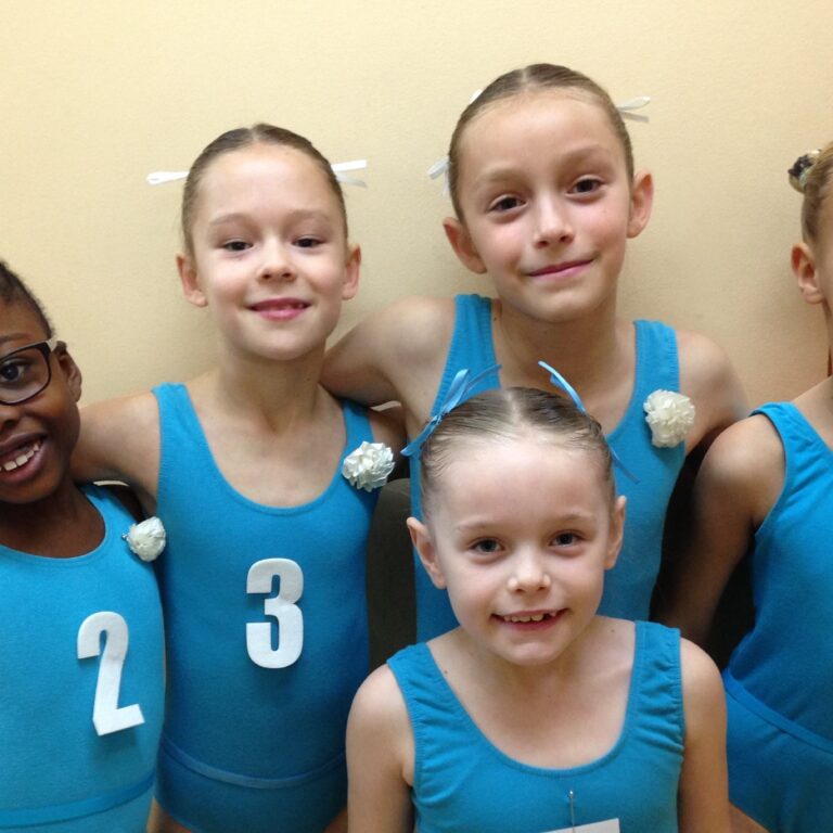 girls in their dance clothes