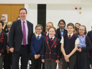 Jonathan Lord MP with children at Greenfield