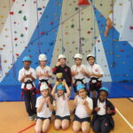 By the climbing wall