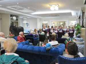 Year 5 & 6 singing to the residents