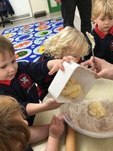 Pre Reception had fun making and decorating Gingerbread men