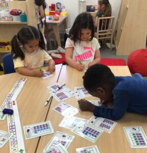 Reception counting teen numbers
