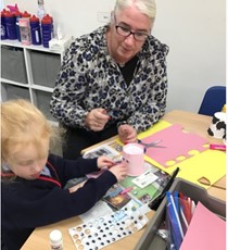 Reception creating their animals