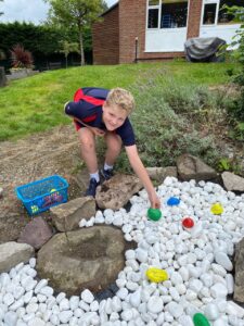 Planting Felicity's pebble