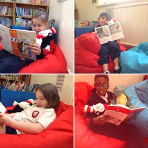 Y2 Reading in the Library