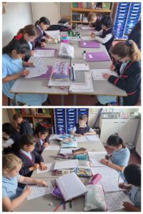 Y4 Ancient Egyptian scholars writing sentences using Hieroglyphics